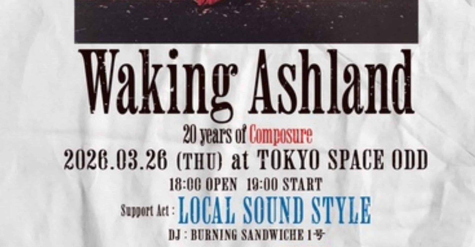 Waking Ashland 20 Years of Composure Japan Tour 2026 Ticket