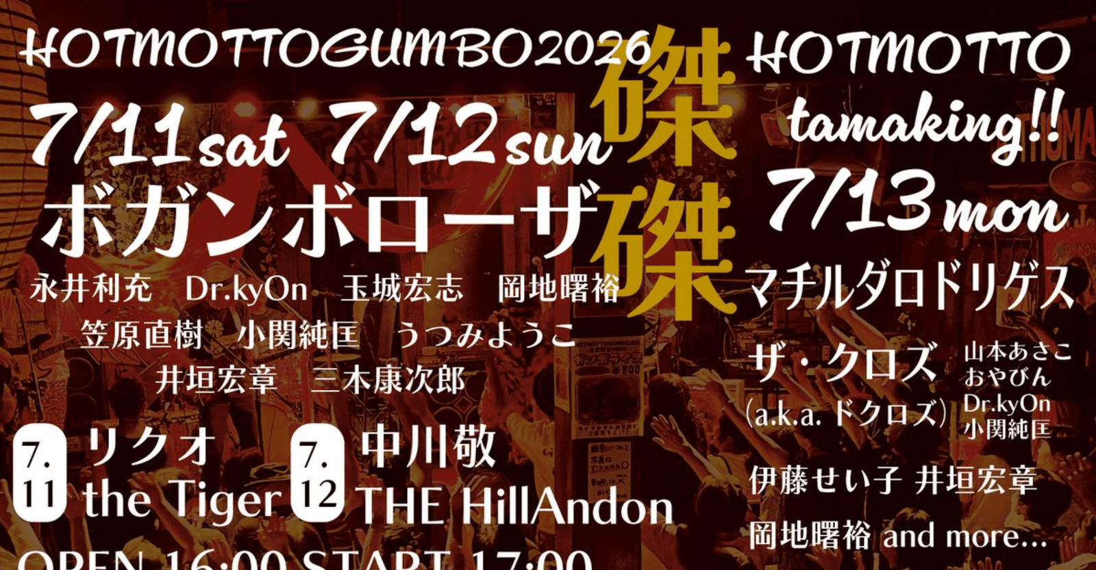 HOTMOTTO tamaking Kyoto 2026 Concert Ticket